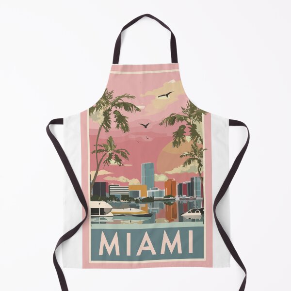Item preview, "80s Retro Miami Beach Neon Artwork"- Miami Florida travel poster designed and sold by stickercuffs.