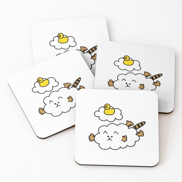 Item preview, a Cat in the cloud and a Duck on the cloud designed and sold by superbaechoo.