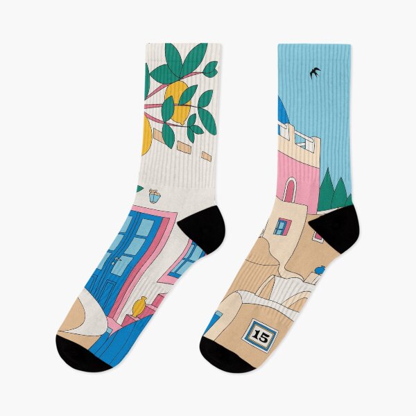 Item preview, Mediterranean Summer Travel Vacation Holiday Colorful Cute Illustration designed and sold by Gabor Estefan.