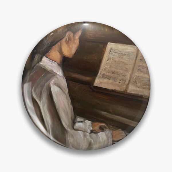 Item preview, Oil painting "Girl at the piano" designed and sold by Oksana Khavro.