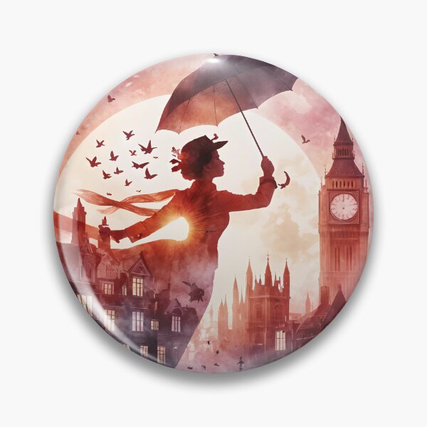 Item preview, Mary Poppins flying over London  designed and sold by JosieandRose.