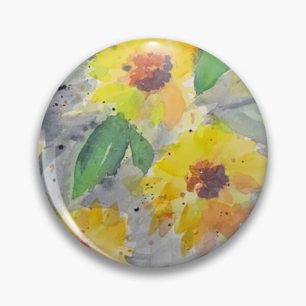 Item preview, Abstract sunflowers on a grey day designed and sold by CindyGetsArty.