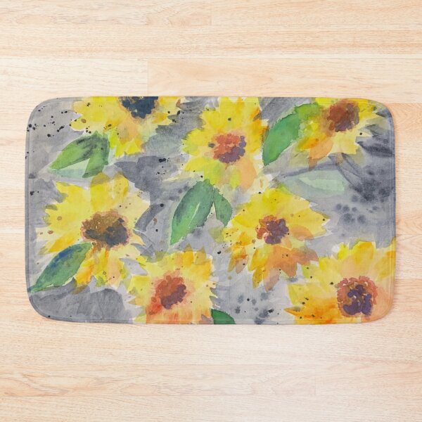 Item preview, Abstract sunflowers on a grey day designed and sold by CindyGetsArty.