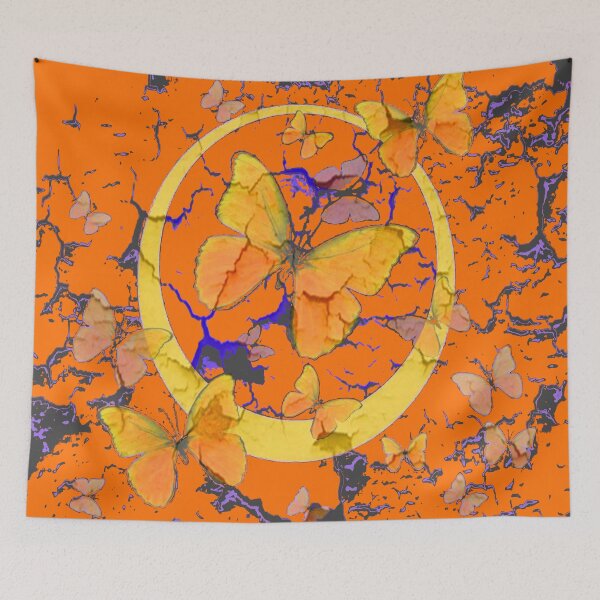 Item preview, GOLDEN BUTTERFLIES & SEPIA BROWN ABSTRACT ART designed and sold by sharlesart.