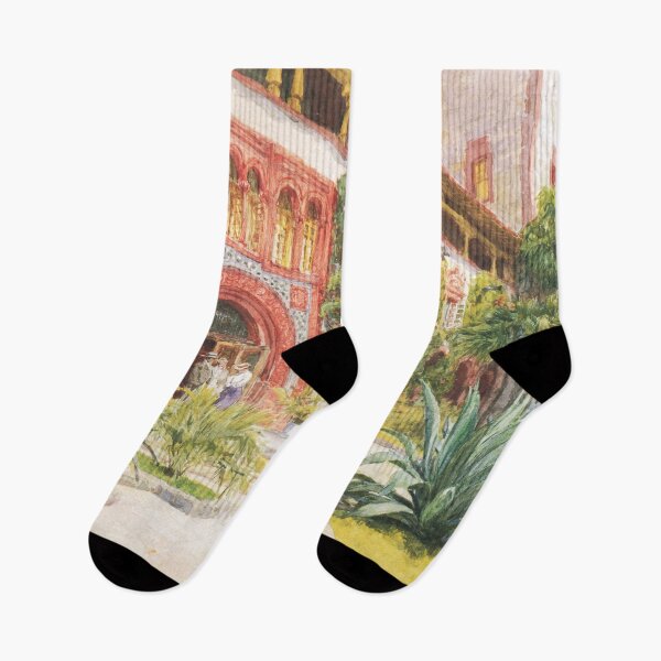 Item preview, Courtyard of the Ponside de Leon Inn by Yoshida Hiroshi designed and sold by Takeda-art.