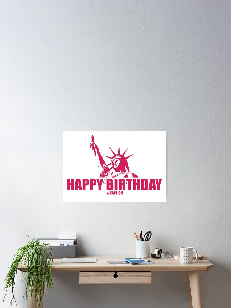 Poster for Sale avec l'uvre  Bon anniversaire  de l'artiste 2vape |  Redbubble
