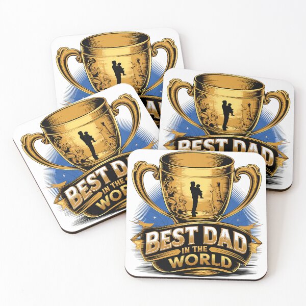 Item preview, Best Dad in the World Trophy Design designed and sold by ZetaDream.