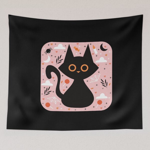 Item preview, Autumn Nights with a Halloween Cat designed and sold by Tulip Creators .