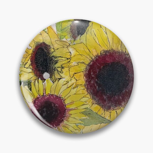 Item preview, Loose Sunflowers in a vase  designed and sold by CindyGetsArty.