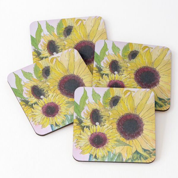 Item preview, Loose Sunflowers in a vase  designed and sold by CindyGetsArty.