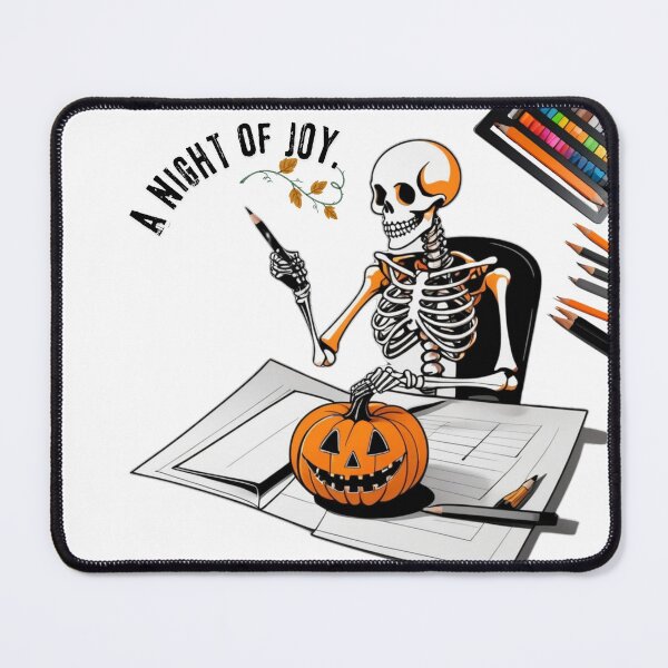 Item preview, a night of joy, skeleton work hard. drawing designed and sold by CreativebyTKK.