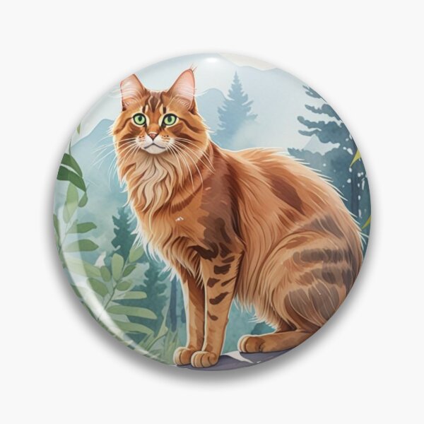 Item preview, Cute Somali Cat, Floral Kitten for Animal Lovers Fun designed and sold by LunarFern.