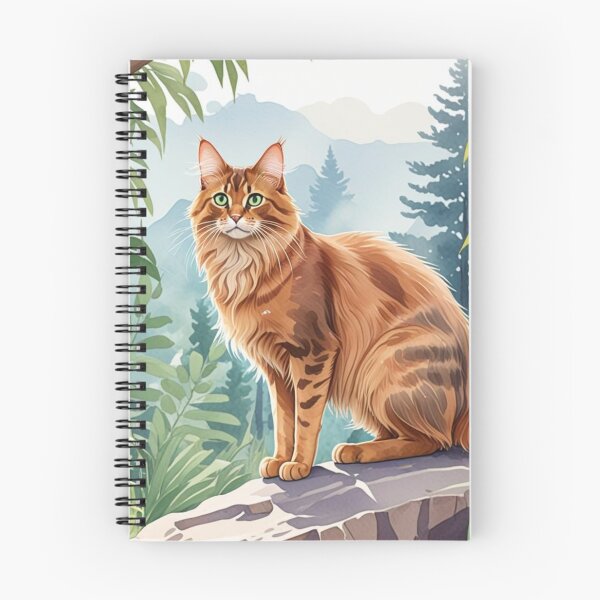 Item preview, Cute Somali Cat, Floral Kitten for Animal Lovers Fun designed and sold by LunarFern.