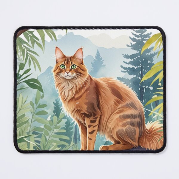 Item preview, Cute Somali Cat, Floral Kitten for Animal Lovers Fun designed and sold by LunarFern.