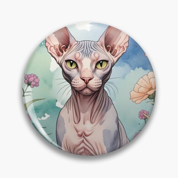Item preview, Sphynx Cat, Floral Kitten for Animal Lovers Fun designed and sold by LunarFern.