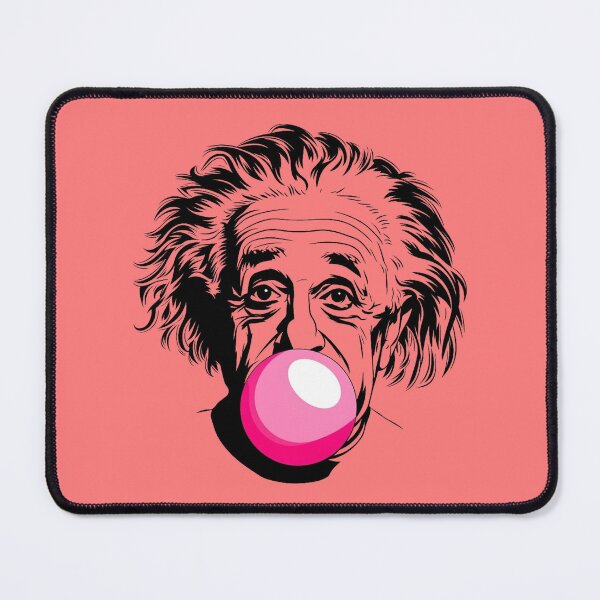 Item preview, Albert Einstein chews a pink bubble gum designed and sold by NiRia Spot.