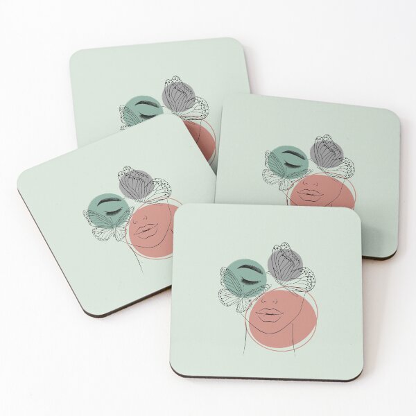 Item preview, Abstract Faces with Floral Touch designed and sold by Hummy-studio.