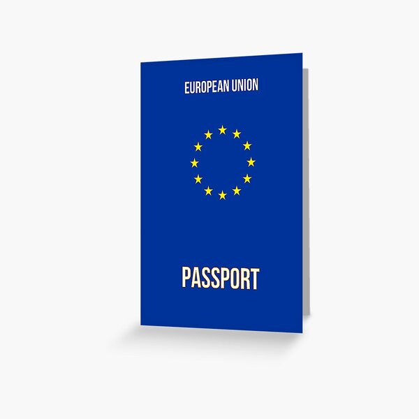 "EU European Union Passport Cover" Greeting Card for Sale by