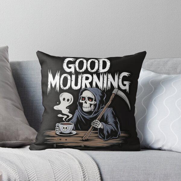 Item preview, Good Mourning, Grimm Reaper Coffee Morning designed and sold by FocusedPatterns.