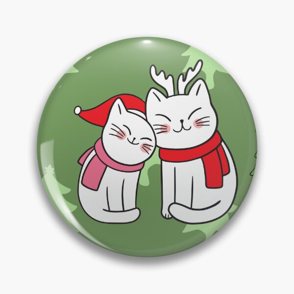 Item preview, Three white cats celebrating Christmas  designed and sold by BigfeetLittlepaws.