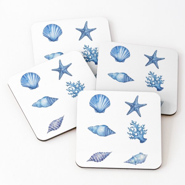 Item preview, Coastal Sea Shells Treasure Ocean Watercolor Seashells Pack designed and sold by SOUFIANE1991.