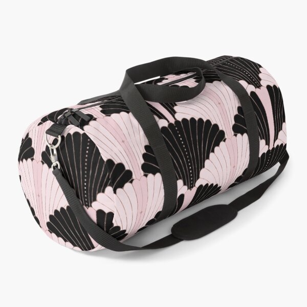 Item preview, Art Deco pattern in very light pink with black and rose gold accents designed and sold by Sandra Brezina.