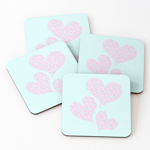 Item preview, Hearts with flowers and sakura petals, pattern designed and sold by ElenDiArt.