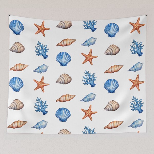 Item preview, Coastal Sea Shells Treasure Ocean Watercolor Seashells Pack designed and sold by SOUFIANE1991.