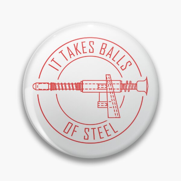 Item preview, It Takes Balls Of Steel - Red Logo designed and sold by vanVanEs.