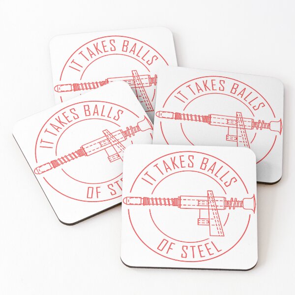 Item preview, It Takes Balls Of Steel - Red Logo designed and sold by vanVanEs.