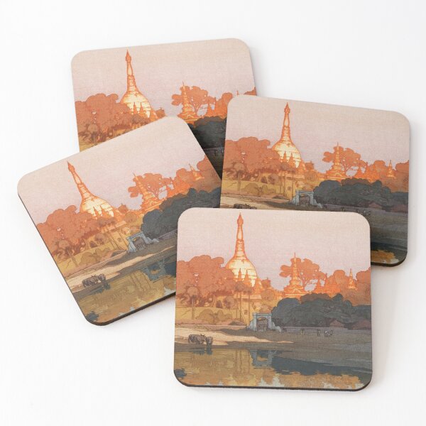 Item preview, Golden Pagoda in Rangoon by Yoshida Hiroshi designed and sold by Takeda-art.