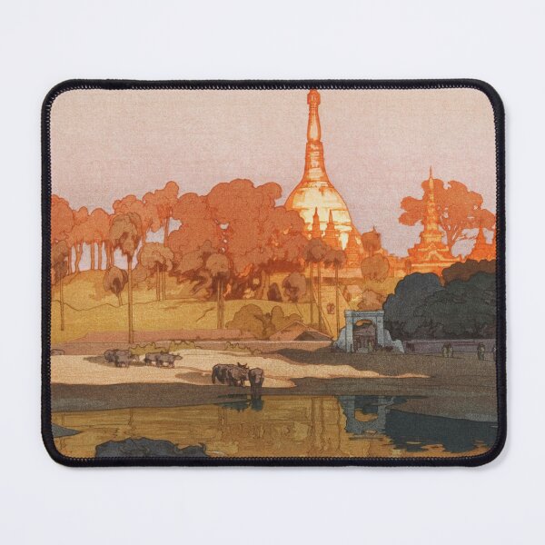 Item preview, Golden Pagoda in Rangoon by Yoshida Hiroshi designed and sold by Takeda-art.