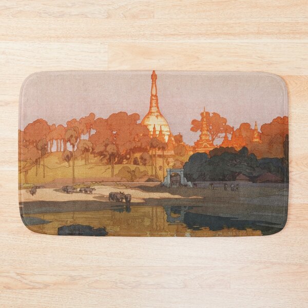 Item preview, Golden Pagoda in Rangoon by Yoshida Hiroshi designed and sold by Takeda-art.