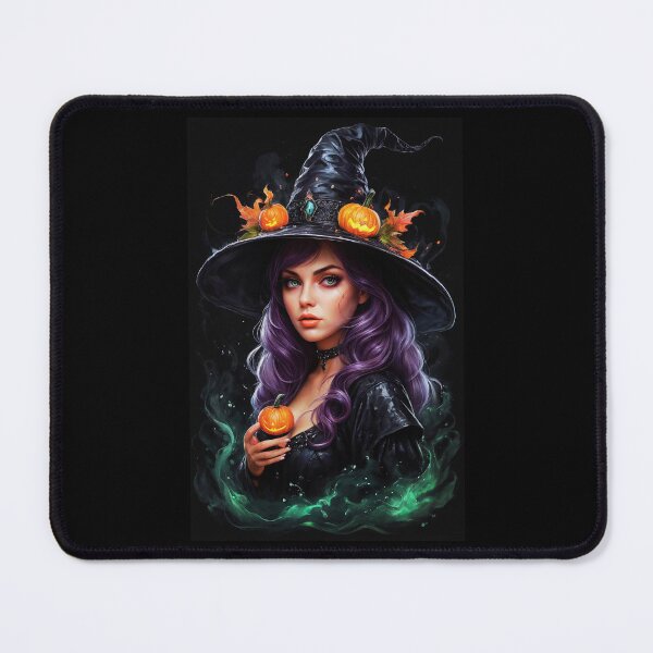 Item preview, Charming witch in sea mist with a pumpkin in hand designed and sold by CamillaCreation.