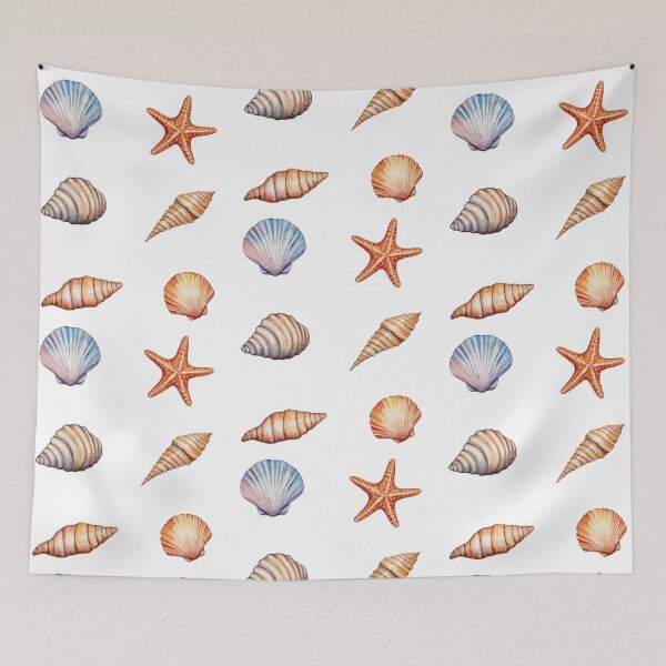 Item preview, Coastal Sea Shells Treasure Ocean Watercolor Seashells Pack designed and sold by SOUFIANE1991.