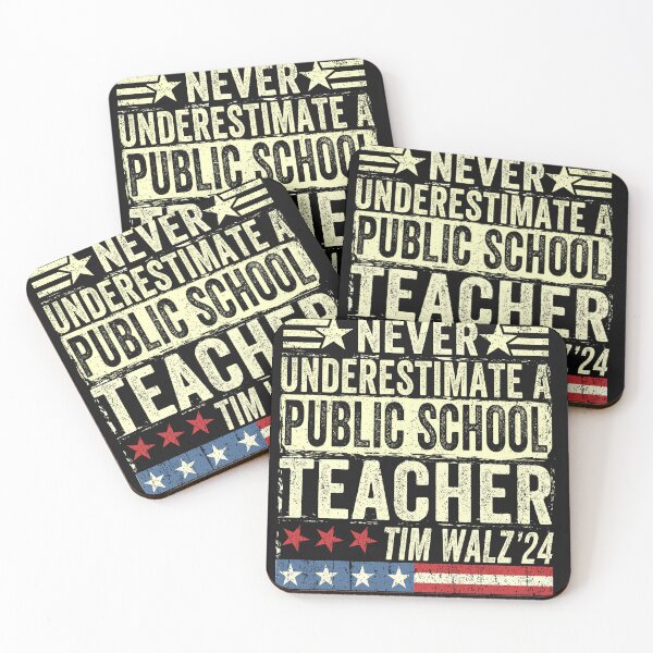Item preview, Never Underestimate A Public School Teacher Harris Walz 2024 designed and sold by PrettyInk.