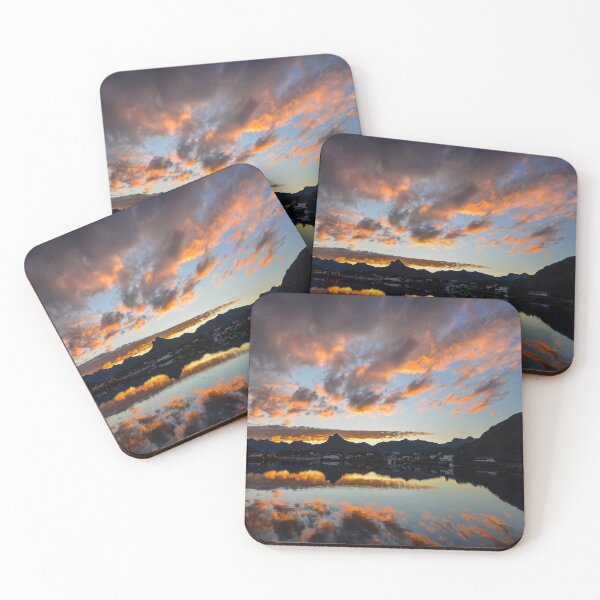 Item preview, Sunset Svolvær / Svolvaer - The capital of Lofoten in Norway designed and sold by Fjordblick.