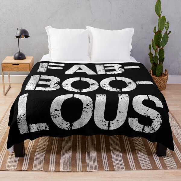 Item preview, Fab-Boo-Lous, Fabulous, Celebration for Halloween, pun, stylish, black and white designed and sold by BeebopGraphics.