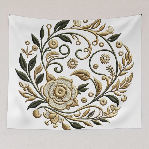 Item preview, Embroidered Floral, Flower designed and sold by deniz kaya.