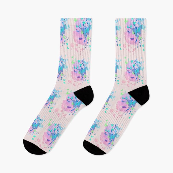 Item preview, Abstract Butterfly Lady, trippy graphic psychedelic arte abstracto designed and sold by Adri Barnard.