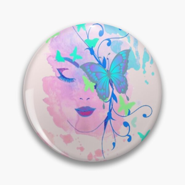 Item preview, Abstract Butterfly Lady, trippy graphic psychedelic arte abstracto designed and sold by Adri Barnard.