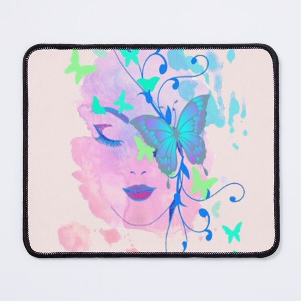 Item preview, Abstract Butterfly Lady, trippy graphic psychedelic arte abstracto designed and sold by Adri Barnard.