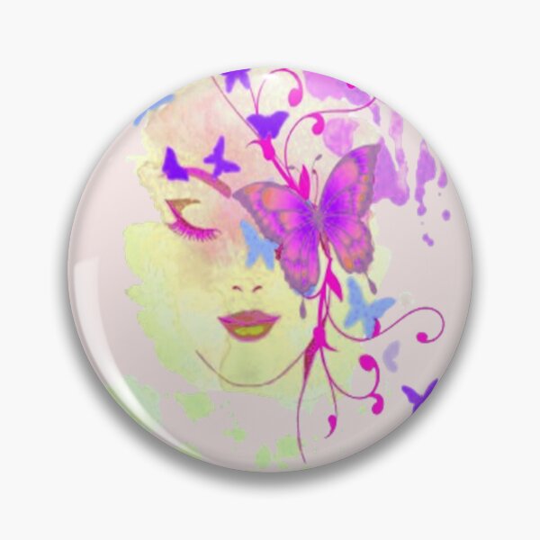 Item preview, Abstract Butterfly Lady 2, trippy graphic psychedelic arte abstracto designed and sold by Adri Barnard.