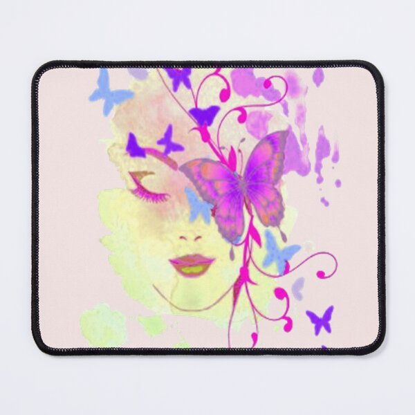 Item preview, Abstract Butterfly Lady 2, trippy graphic psychedelic arte abstracto designed and sold by Adri Barnard.