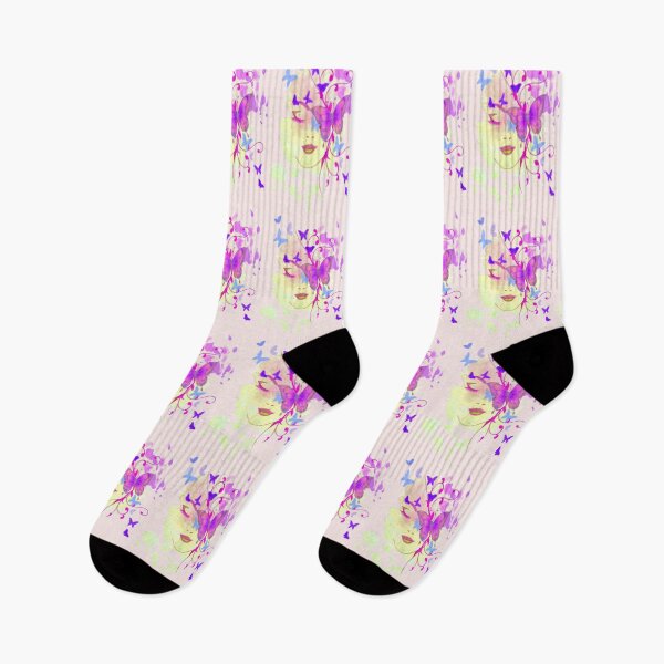 Item preview, Abstract Butterfly Lady 2, trippy graphic psychedelic arte abstracto designed and sold by Adri Barnard.
