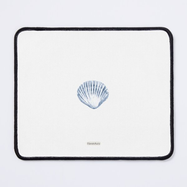 Item preview, White with blue seashell designed and sold by HavenAura.