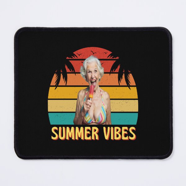 Item preview, Old Lady Granny Ice Lolly Summer Vibes designed and sold by JesterKrewArt.