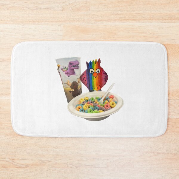 Item preview, Rainbow chicken eating fruit loops at the hotel  designed and sold by Lauracolleen3.