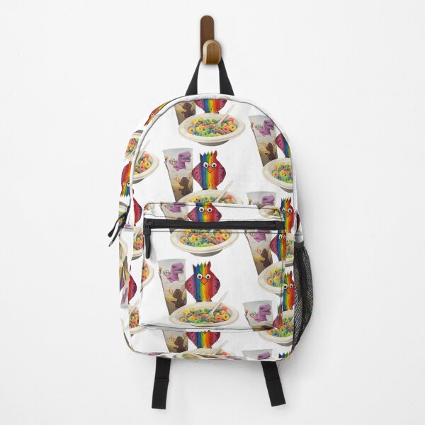 Item preview, Rainbow chicken eating fruit loops at the hotel designed and sold by Lauracolleen3.