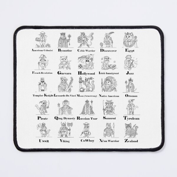 Item preview, Set Alphabet History Cats II designed and sold by ChicClicker.